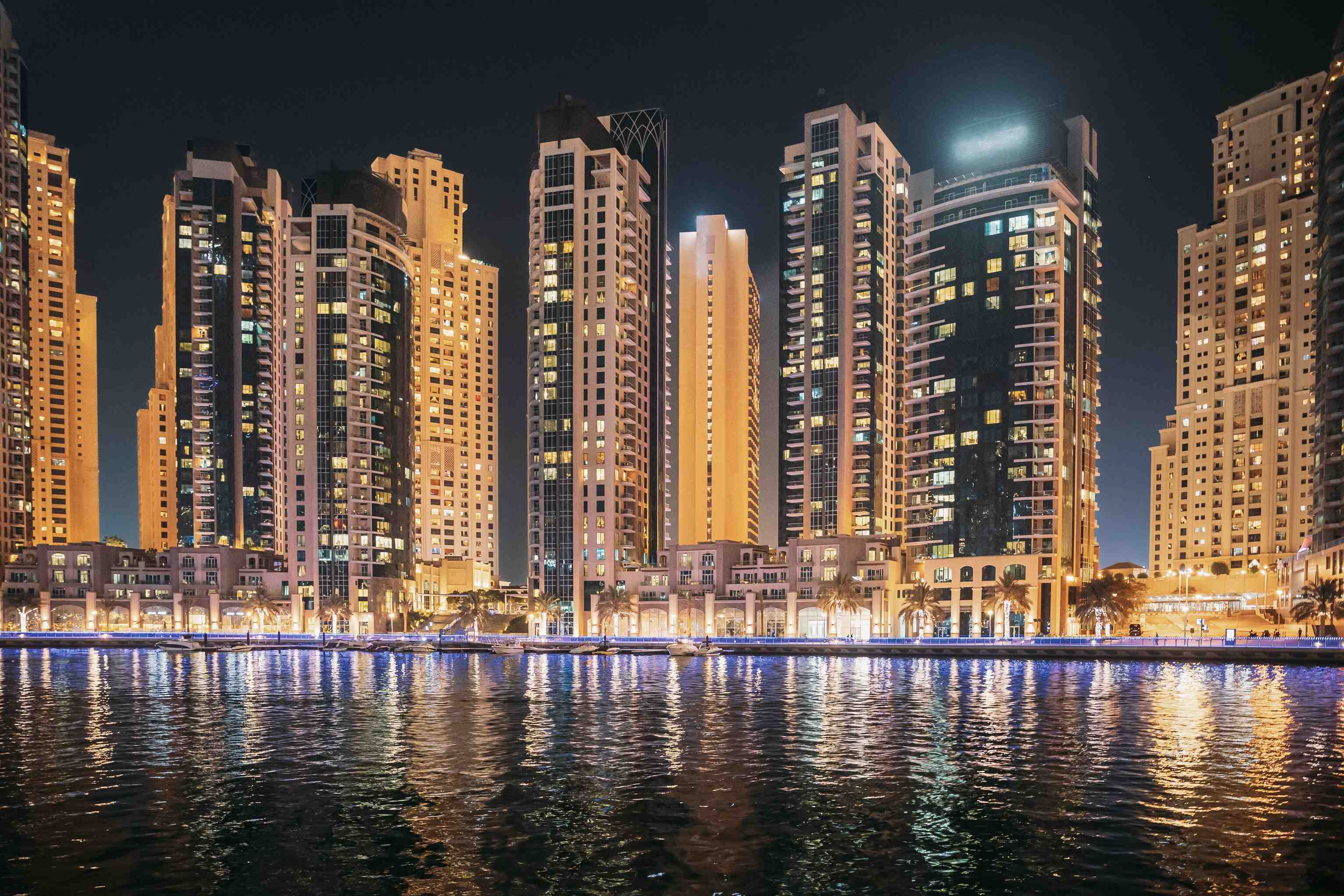 Night View of JBR , Dubai